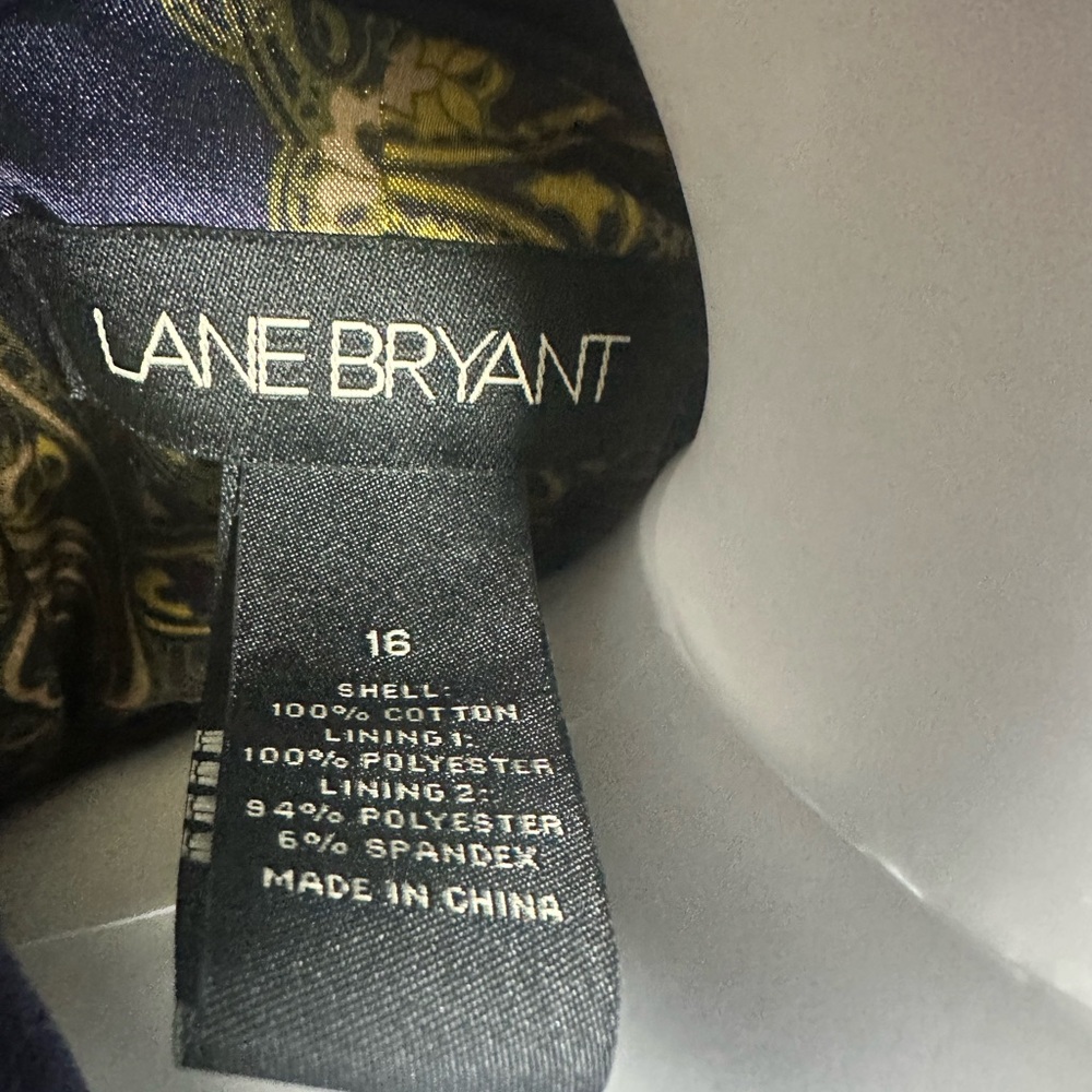 Lane Bryant Navy Blue Velvet Blazer Jacket Silver Button New 16 - Picture 6 of 9
